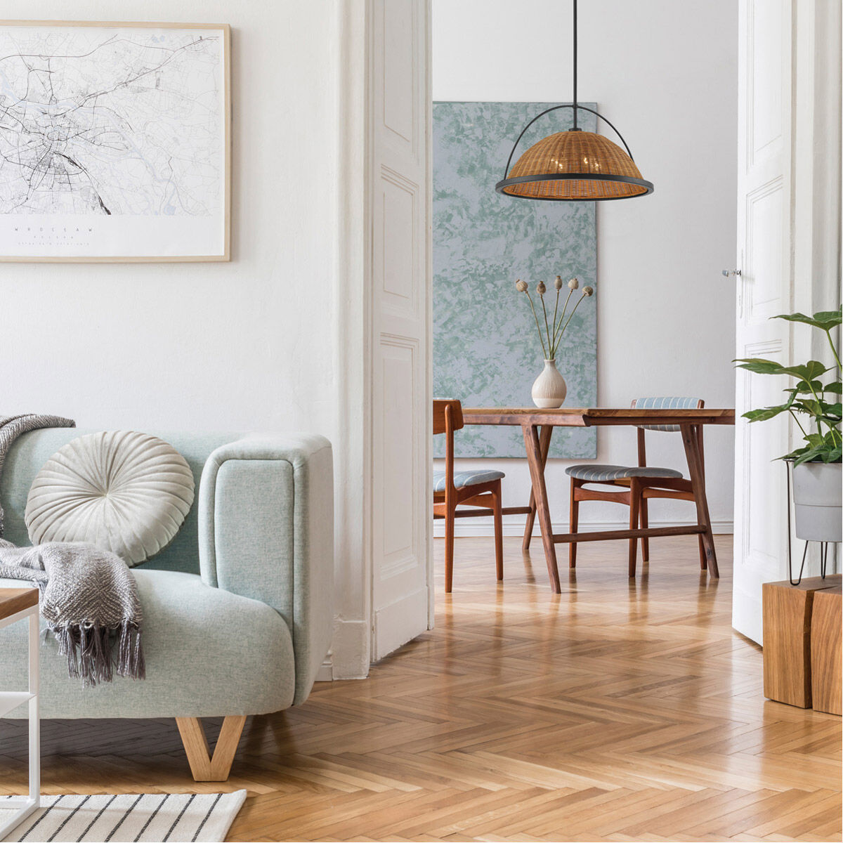 Celeste 4 Light 22 inch Chrome Pendant Ceiling Light