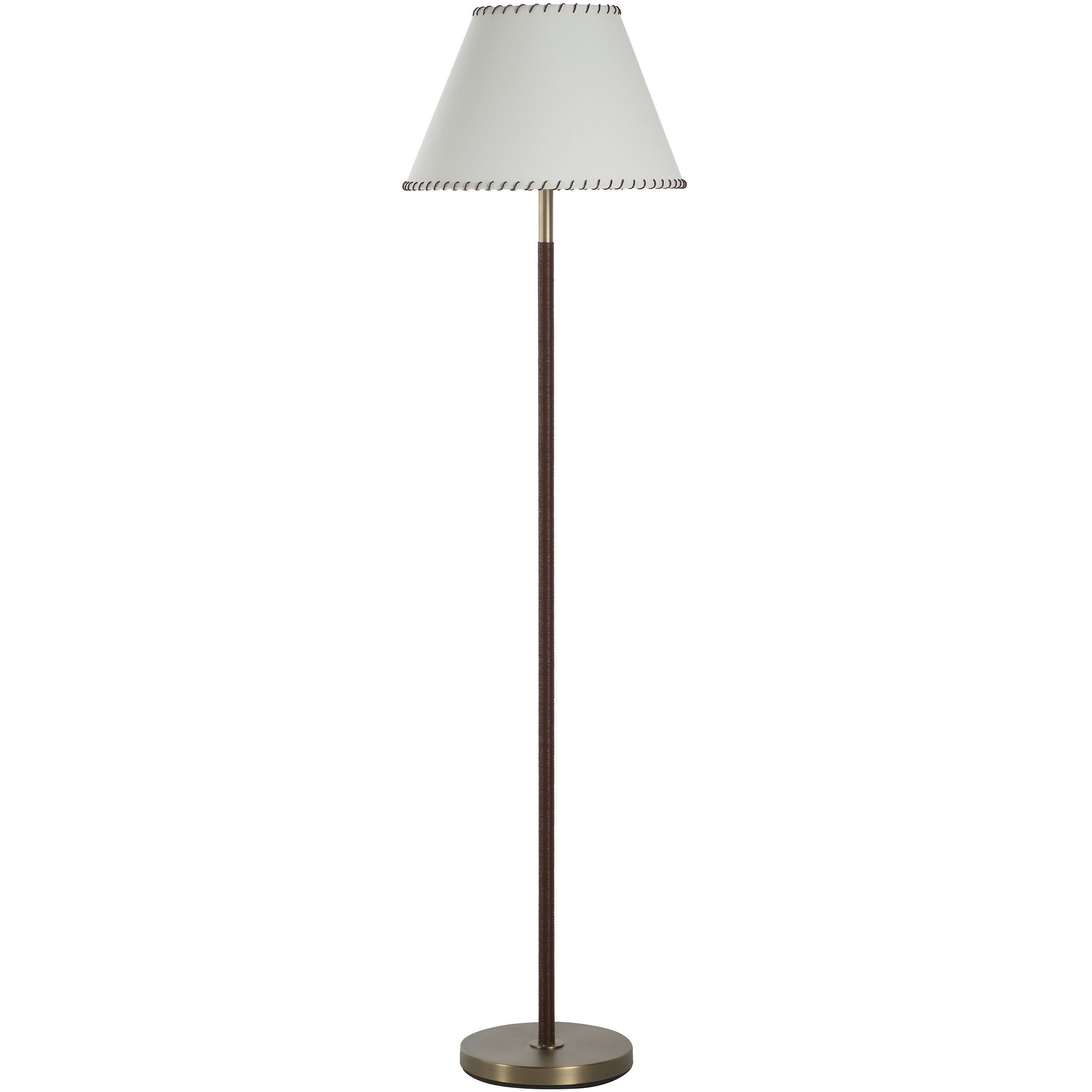 Elea 61 inch Dark Antique Brushed Brass Floor Lamp Portable Light