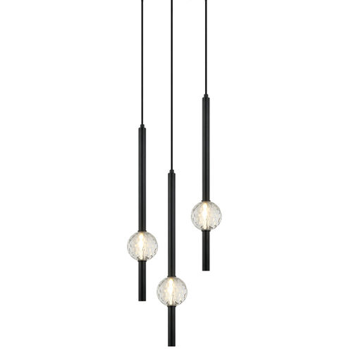 Windchimer LED 13.38 inch Matte Black Pendant Ceiling Light