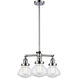 Franklin Restoration Olean 3 Light 18.75 inch Polished Chrome Chandelier Ceiling Light in Seedy Glass, Franklin Restoration
