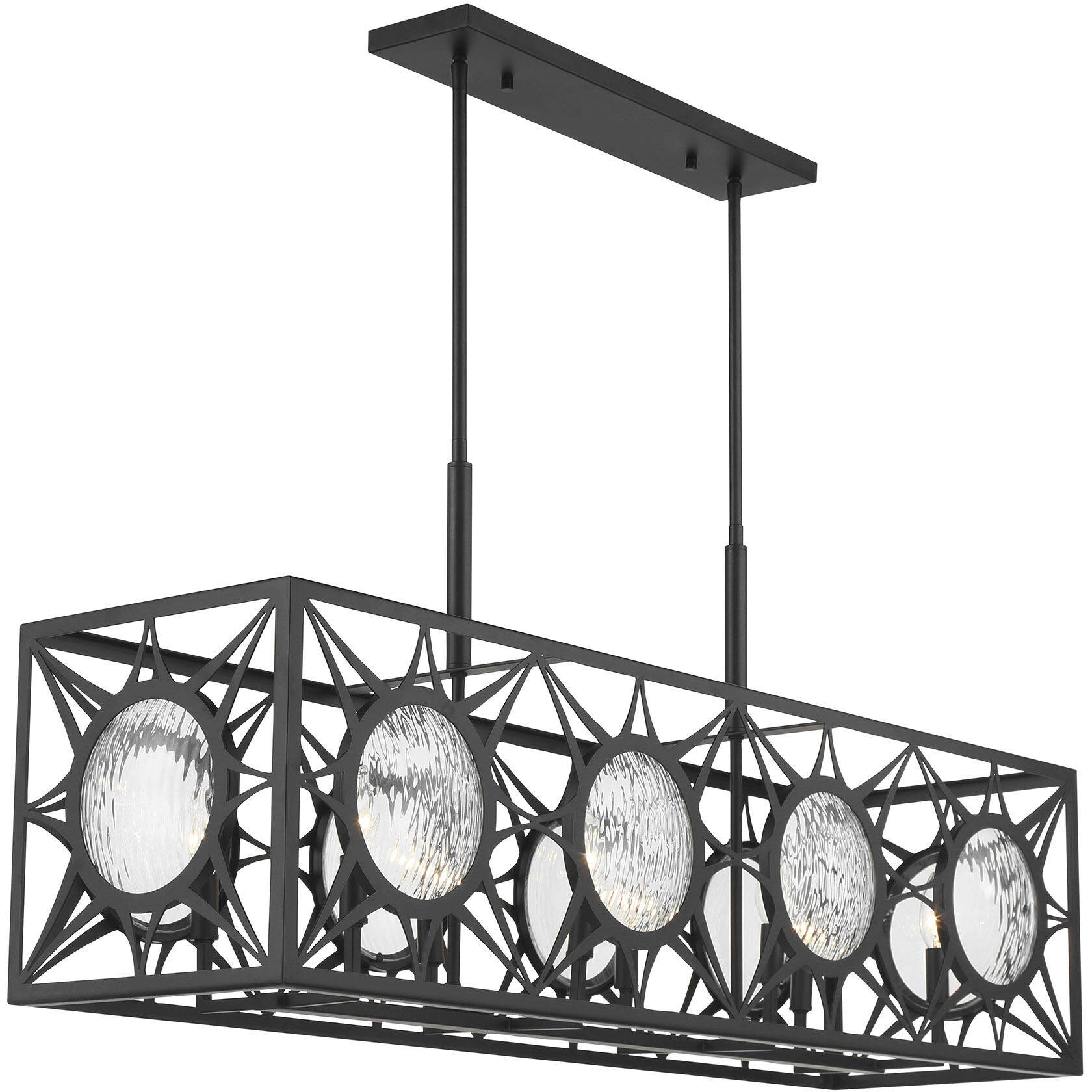 Balfour Linear Chandelier Ceiling Light in Matte Black