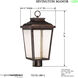 Irvington Manor LED 18 inch Chelesa Bronze Outdoor Post Mount Lantern, Great Outdoors