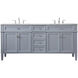 Park Avenue 72 X 22 X 35 inch Grey Vanity Sink Set