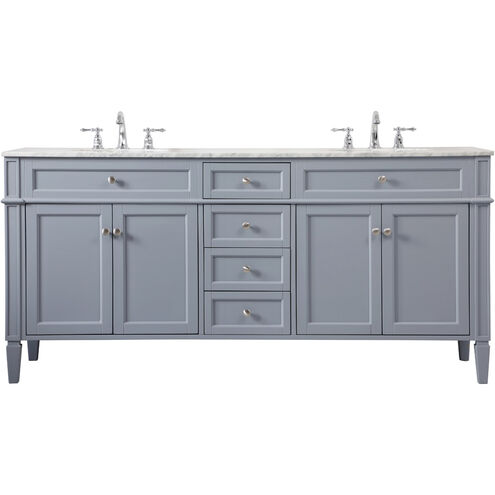 Park Avenue 72 X 22 X 35 inch Grey Vanity Sink Set