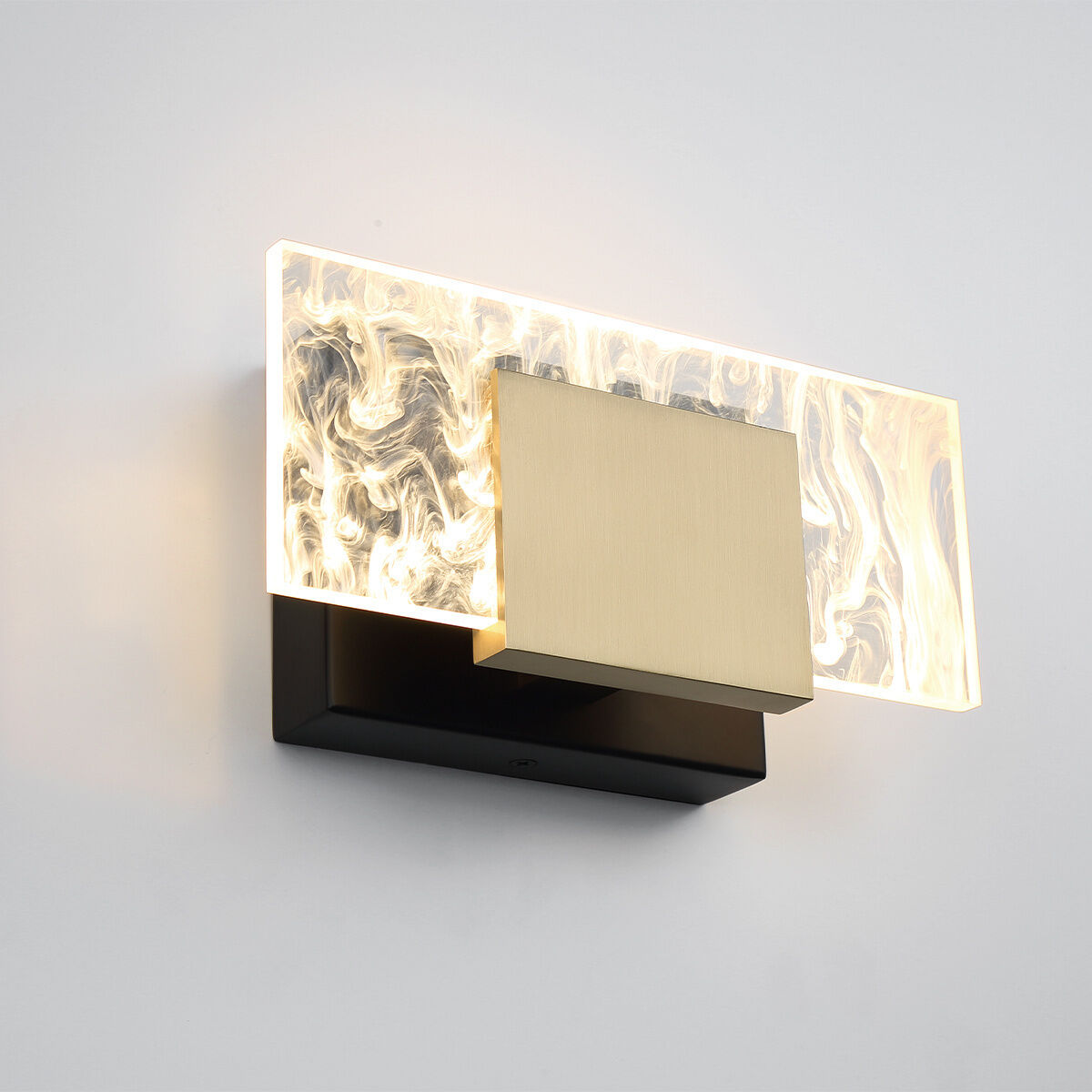 Kasha LED 8.5 inch Gold and Black Vanity Light Wall Light