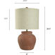 Terracotta 26.5 inch 150 watt Terracotta and Brushed Nickel Table Lamp Portable Light