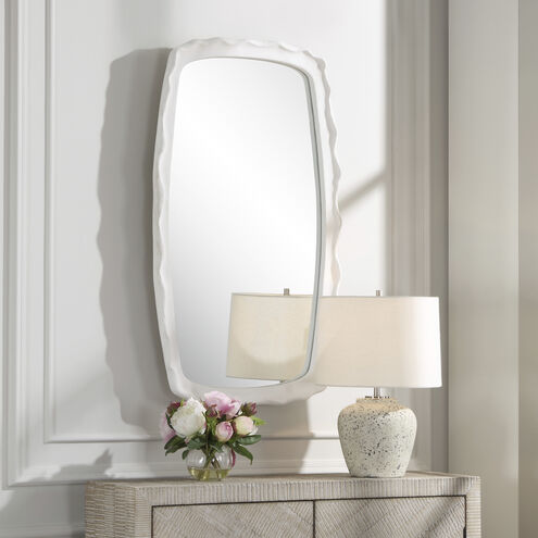 Marbella 37.8 X 22 inch Matte White Mirror
