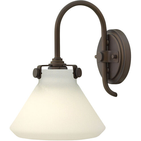 Congress 1 Light 8 inch Oil Rubbed Bronze Sconce Wall Light, Retro Glass