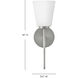 Bri 1 Light 8.25 inch Brushed Nickel Bath Light Wall Light
