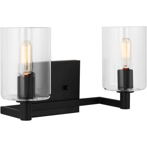 Fullton 2 Light 14.25 inch Midnight Black Bath Vanity Wall Light