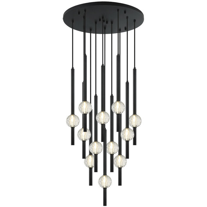 Windchimer LED 22 inch Matte Black Pendant Ceiling Light