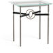 Equus 25.1 X 22 inch Natural Iron and Ink Side Table in Leather Black
