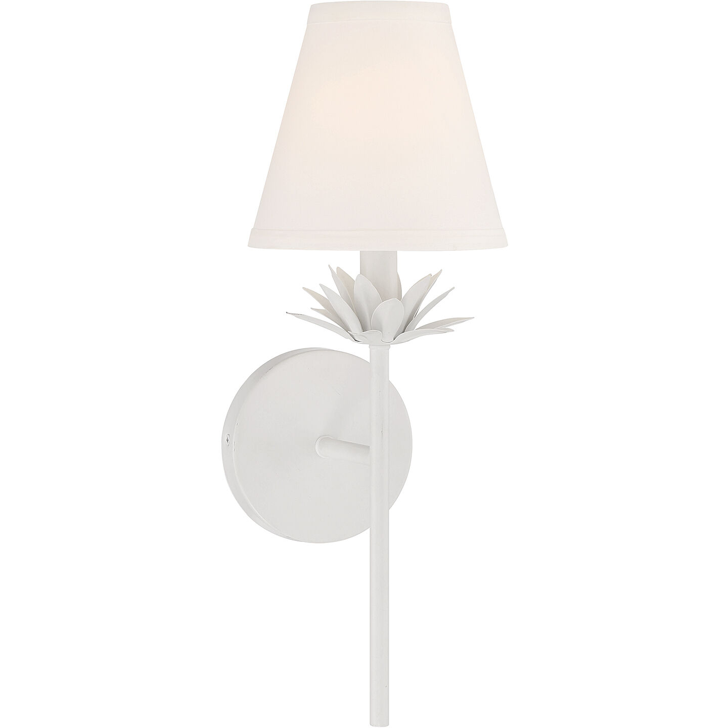 Vintage 1 Light 6 inch White Wall Sconce Wall Light