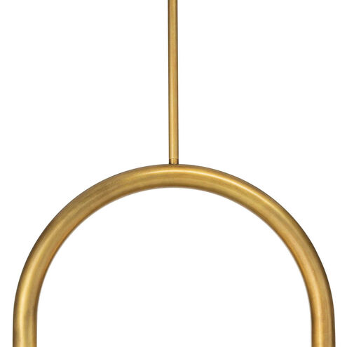 Happy LED 22.5 inch Natural Brass Pendant Ceiling Light, Small