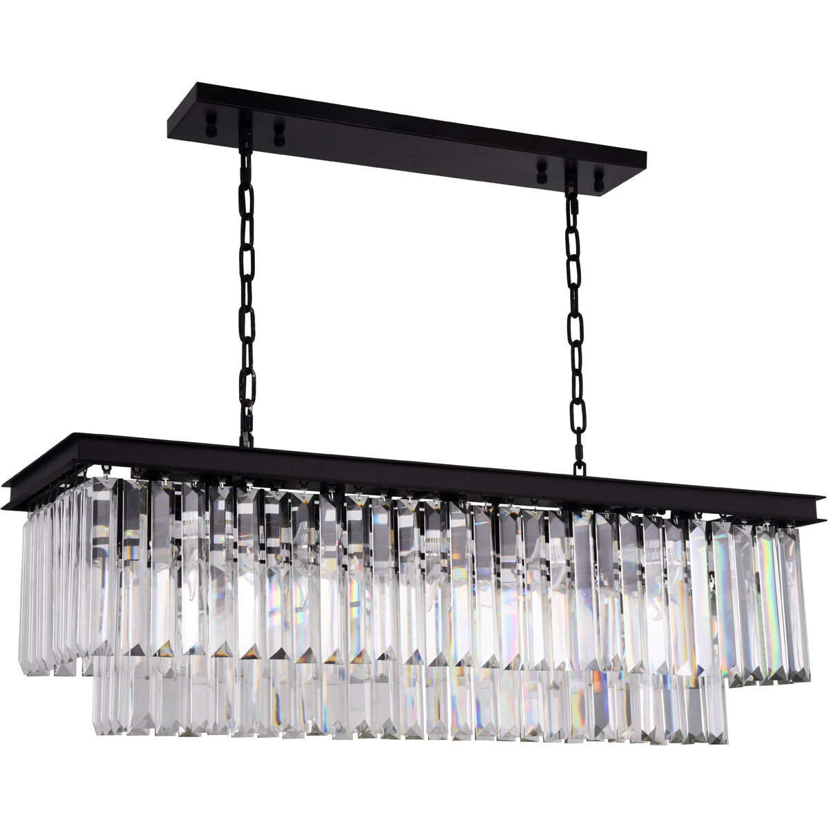 Sydney 12 Light 40 inch Matte Black Chandelier Ceiling Light, Urban Classic