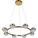 Milano Series 33.25 inch Antique Brass Chandelier Ceiling Light, Artisan Collection