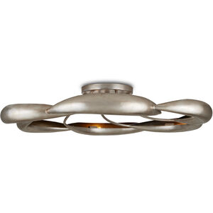 Caroube 6 Light 42 inch Champagne/Painted Contemporary Silver Semi-Flush Ceiling Light