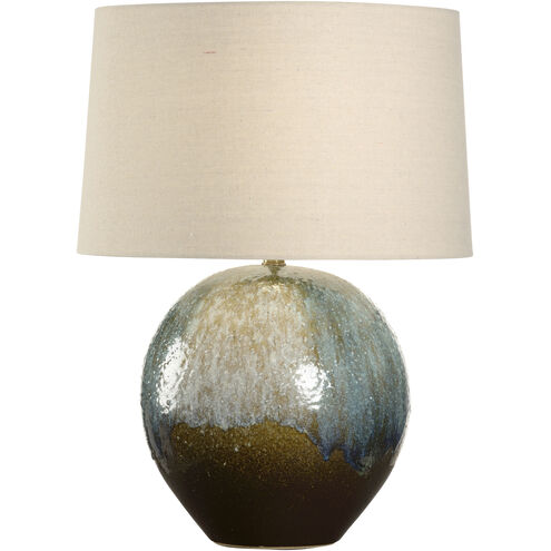 Aoi 19 inch 100.00 watt Brown and Green Table Lamp Portable Light