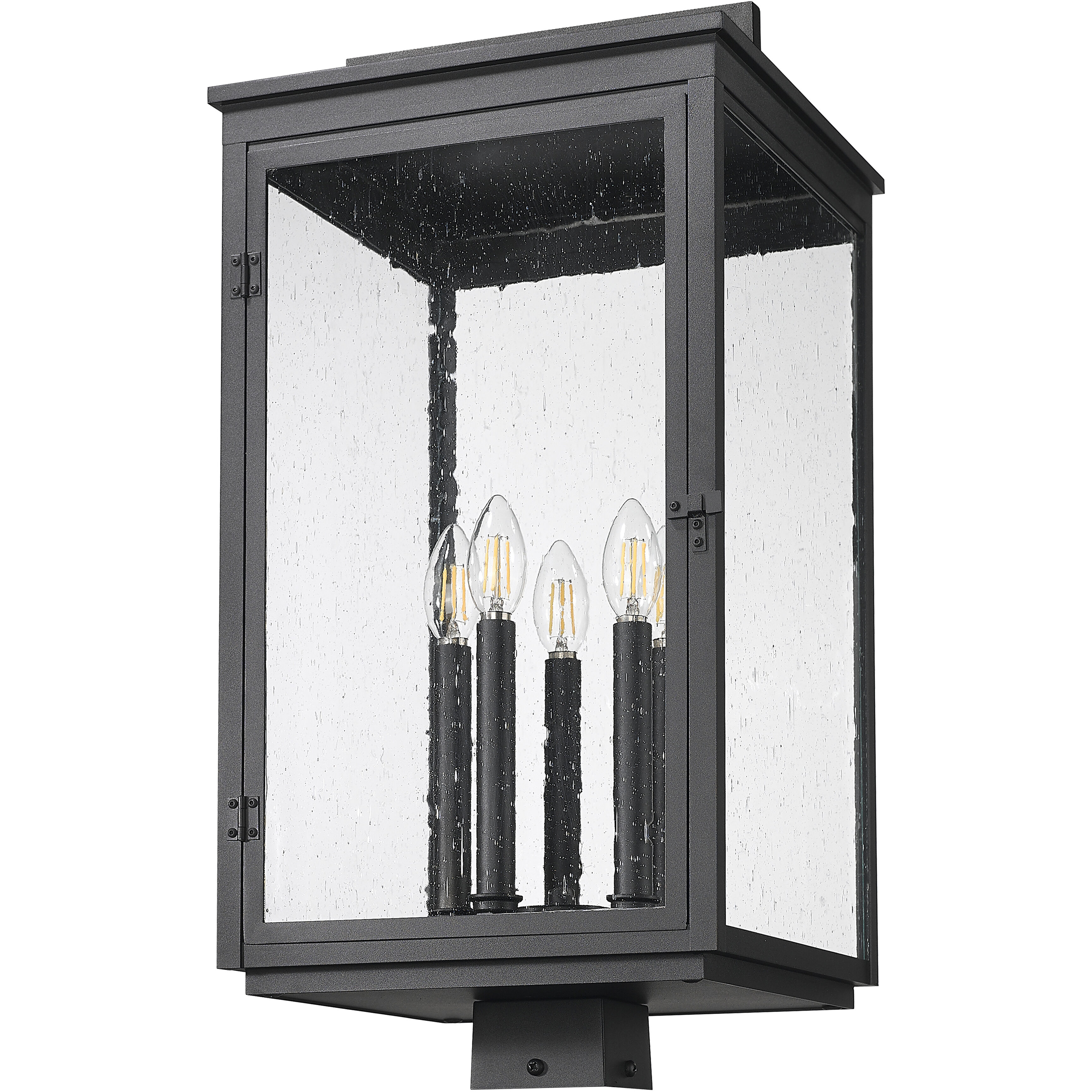 Hartwell 5 Light 25.25 inch Sand Black Outdoor Post Mount Fixture