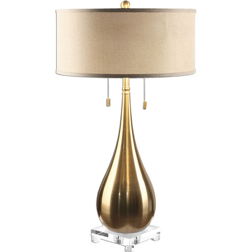 Lagrima 31 inch 60 watt Brushed Brass Lamp Portable Light