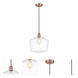 Edison Cindyrella LED 12 inch Antique Copper Mini Pendant Ceiling Light