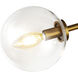 Alora Mood Cassia 3 Light 17.75 inch Aged Gold Semi Flush Mount Ceiling Light in Clear