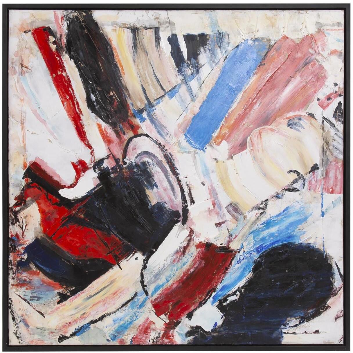 Color Intersections 40 X 40 inch Hand Painted Canvas