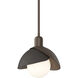 Brooklyn 1 Light 9.4 inch Bronze and Oil Rubbed Bronze Mini Pendant Ceiling Light in Bronze/Oil Rubbed Bronze