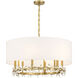 Dahlia 6 Light 30 inch Warm Brass Pendant Ceiling Light