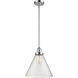 Franklin Restoration Cone 1 Light 12 inch Polished Chrome Mini Pendant Ceiling Light in Incandescent, Seedy, Franklin Restoration