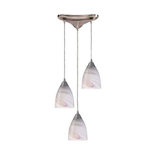 Ploperro 3 Light 10 inch Satin Nickel Mini Pendant Ceiling Light