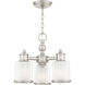 Middlebush 3 Light 16 inch Brushed Nickel Convertible Mini Chandelier/Ceiling Mount Ceiling Light