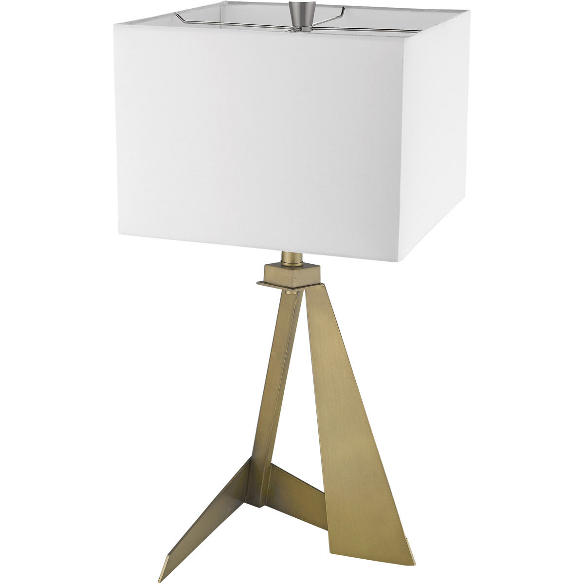 Stratos 25 inch 100.00 watt Aged Brass Table Lamp Portable Light