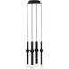 Sean Lavin Guyed LED Nightshade Black Chandelier Ceiling Light, Integrated LED