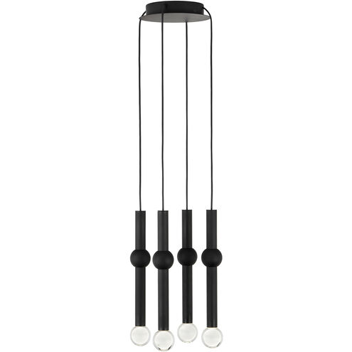Sean Lavin Guyed LED Nightshade Black Chandelier Ceiling Light, Integrated LED