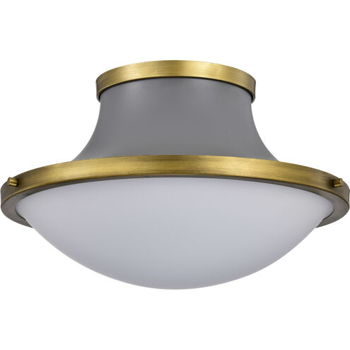 Lafayette 1 Light 18 inch Matte Gray Flush Mount Ceiling Light