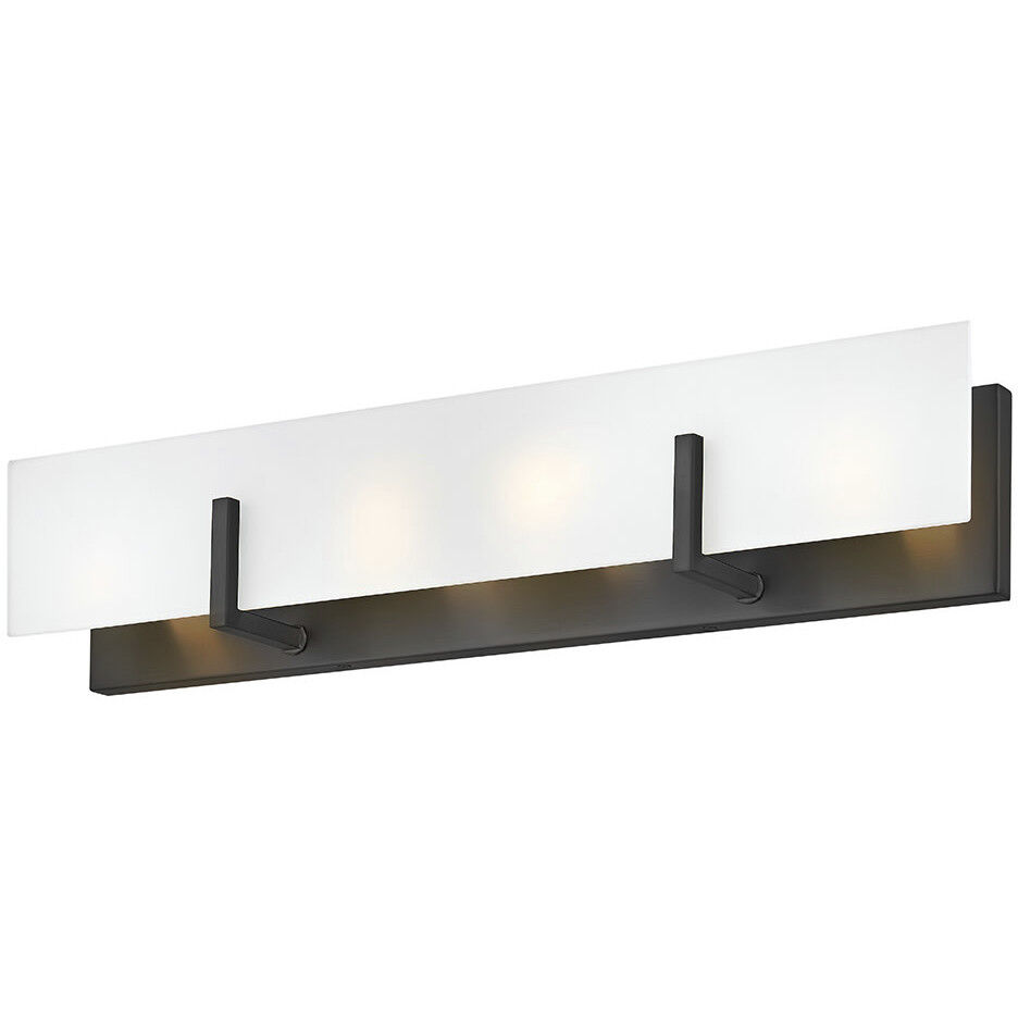 Roman 4 Light 25 inch Black Vanity Light Wall Light