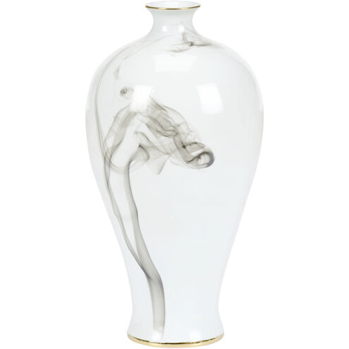 White Cinder And Smoke 17.5 X 9 inch Vase