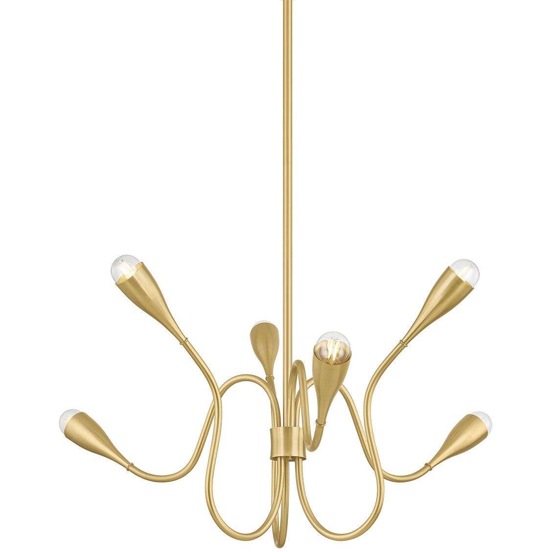 Anaise 6 Light 36 inch Aged Brass Chandelier Ceiling Light