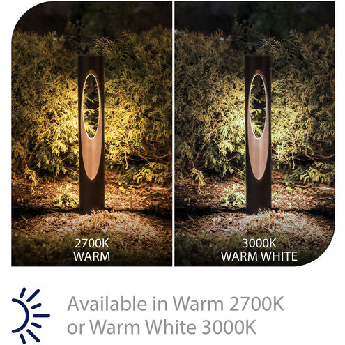 Scoop 12 5.7 watt Bronze Bollard Lighting in 3000K, WAC Landscape