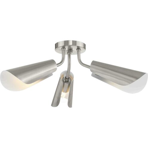 Cornett LED 24 inch Brushed Nickel Semi-Flush Mount Ceiling Light