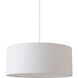 Stretch 1 Light 15 inch Satin Nickel Pendant Ceiling Light in White Linen
