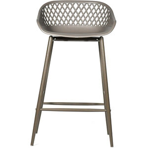Piazza 34 inch Grey Outdoor Counter Stool