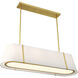 Fulton 4 Light 41.75 inch Antique Gold Linear Ceiling Light