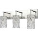 Forma de Crystal 3 Light 23 inch Polished Chrome Vanity Light Wall Light