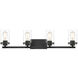 Jedrek 4 Light 34 inch Black Bath Light Wall Light