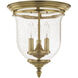 Legacy 3 Light 12 inch Antique Brass Flush Mount Ceiling Light