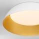 Lucci 1 Light 25 inch White/Industrial Brass Flush Mount Ceiling Light