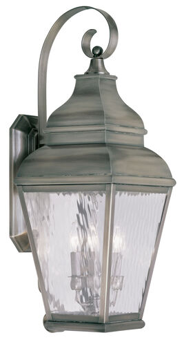 Exeter 3 Light 29 inch Vintage Pewter Outdoor Wall Lantern