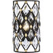 Windsor Sconce Wall Light in Carbon and Havana Gold